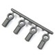 Grey Composite 4,8mm Flat Type Ball End 13mm 4pcs  XP-10635