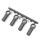 Grey Composite 4,8mm Flat Type Ball End 15mm 4pcs  XP-10636