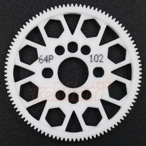 Spur fogasker&eacute;k 102T, modul 64pitch, Delrin, SG-64102