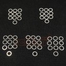 5x7mm rozsdamentes ac&eacute;l h&eacute;zagol&oacute; gyűrű szett. 0.1 0.15 0.2 0.25 0.3mm