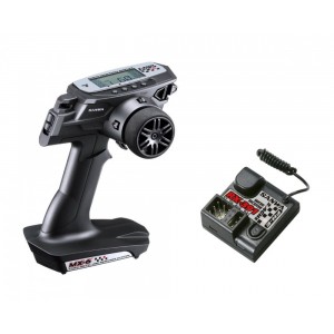 Sanwa MX-6 3 csatorn&aacute;s t&aacute;vir&aacute;ny&iacute;t&oacute; + RX-391W v&iacute;z&aacute;ll&oacute; vevő