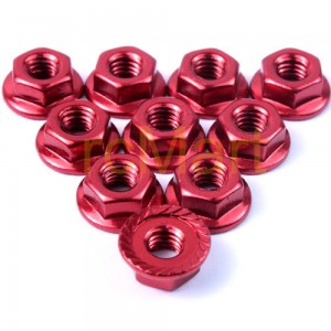 M4 Szerr&aacute;tolt aluminium ker&eacute;kanya (10db), piros